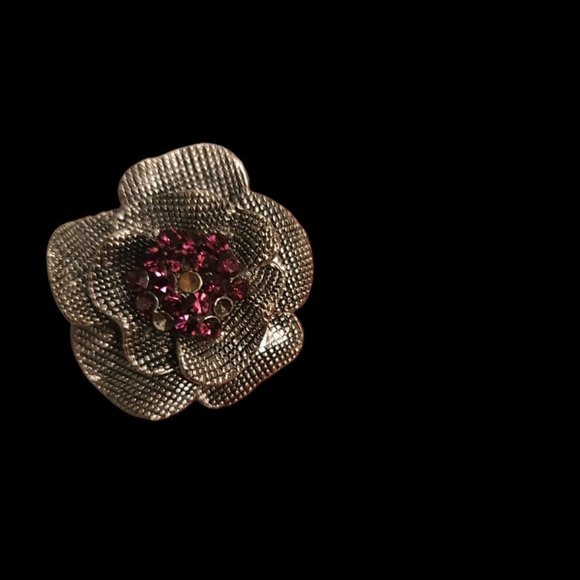 Small black stud earrings, Flower ring - Picture 5 of 8